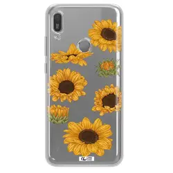 قاب شفاف تی پی یو طرح گل آفتابگردان مناسب برای گوشی Huawei Y6 2019