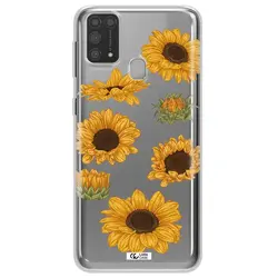قاب شفاف تی پی یو طرح گل آفتابگردان مناسب برای گوشی Samsung M31