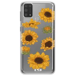 قاب شفاف تی پی یو طرح گل آفتابگردان مناسب برای گوشی Samsung M31