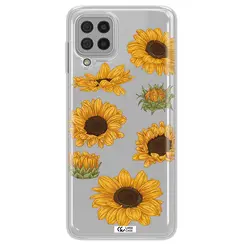 قاب شفاف تی پی یو طرح گل آفتابگردان مناسب برای گوشی Samsung A22 4g