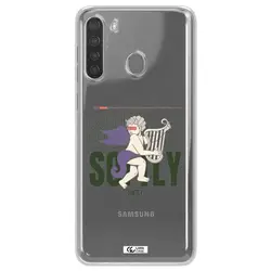 قاب شفاف تی پی یو طرح فرشته چنگ نواز مناسب برای گوشی Samsung A21