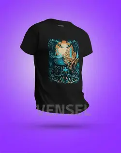 تیشرت بلک کلاور طرح لاک T-227 - فروشگاه ونسل