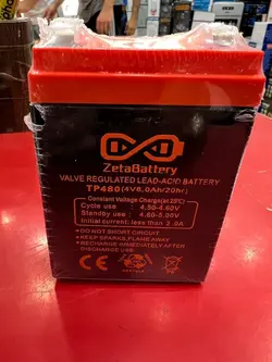 باتری لید اسید 4ولت 8آمپر برند زتا باتری ZETA