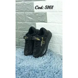 کفش کتونی ونس مدارس دخترانه بچگانه شیک و با دوام لمه مشکی تمام 5161