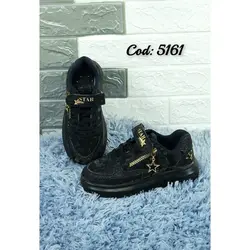 کفش کتونی ونس مدارس دخترانه بچگانه شیک و با دوام لمه مشکی تمام 5161