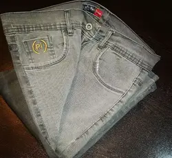 شلوار لی مردانه مدل فوق العاده با کيفيت بالا با ضمانت شست و شو کیفیت رنگ ابی طوسی اورجینال