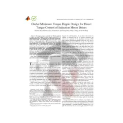 شبیه سازی مقاله طراحی ریپل گشتاور مینیمم (کلی) یا سراسری برای کنترل گشتاور مستقیم درایو موتور القایی