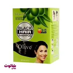 شامپو رنگ مو مشکی الیو مدل yicaoten حجم 30 میل