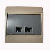 پریز شبکه لگراند مدل کلاب RJ45 DOUBLE SOCKET CAT6 68637