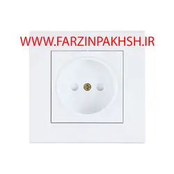 پریز بدون ارت با مغزی سرامیکی توکار پارت الکتریک مدل تابش 5161