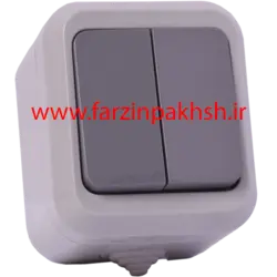 کلید دو پل IP44 روکار دلند مدل آسا