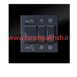 کلید کولر توکار دلند مدل آسا پلکسی مشکی