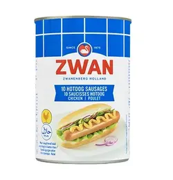 کنسرو هات داگ مرغ زوان Zwan وزن 400 گرم