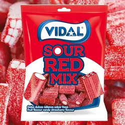 پاستیل مخلوط ترش قرمز ویدال 100 گرم