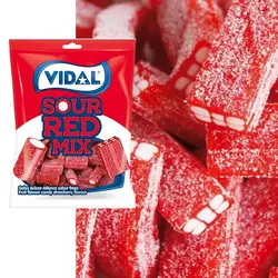 پاستیل مخلوط ترش قرمز ویدال 100 گرم