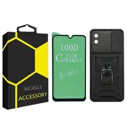 کاور مدل BADRIANO مناسب برای گوشی موبایل سامسونگ Galaxy A10 به همراه محافظ صفحه شفاف