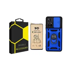 کاور مدل BADRIANO مناسب برای گوشی موبایل شیائومی Poco M4 Pro / Redmi Note 11 5G به همراه محافظ صفحه نمایش