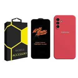 کاور مدل silicon مناسب برای گوشی موبایل سامسونگ Galaxy A14 4G / 5G به همراه محافظ صفحه نمایش