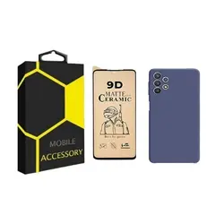 کاور مدل silicon مناسب برای گوشی موبایل سامسونگ Galaxy A53 5G به همراه محافظ صفحه نمایش