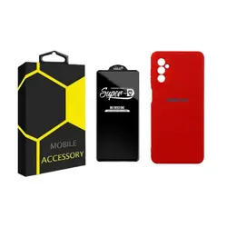 کاور مدل silicon مناسب برای گوشی موبایل سامسونگ Galaxy M52 به همراه محافظ صفحه نمایش