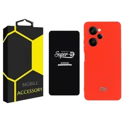 کاور مدل silicon مناسب برای گوشی موبایل شیائومی Poco X5 Pro به همراه محافظ صفحه نمایش