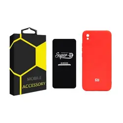 کاور مدل silicon مناسب برای گوشی موبایل شیائومی Redmi 9A به همراه محافظ صفحه نمایش
