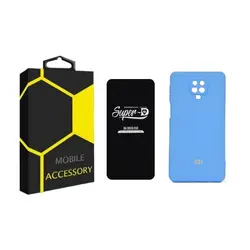 کاور مدل silicon مناسب برای گوشی موبایل شیائومی Redmi Note 9S / Pro به همراه محافظ صفحه نمایش