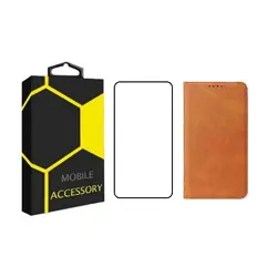 کیف کلاسوری چرمی مدل CL-AD مناسب برای گوشی موبایل سامسونگ  Galaxy Note 10 به همراه محافظ صفحه نمایش