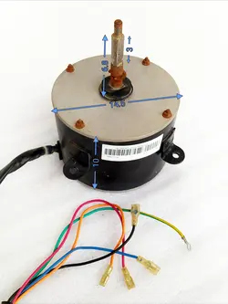 موتور فن کندانسور کولر گازی اسپلیت 120 وات مدل YDK-120C-6