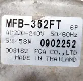 موتور فن کندانسور کولر گازی اسپلیت اوجنرال 59 وات دو دور مدل MFB-362FT قطر شافت 1.4