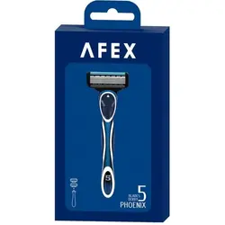 افکس تیغ اصلاح 5 لبه PHONIX سرمه ای با یدک اضافه