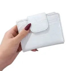 کیف پول چرم زنانه چرم سون مدل Vj120 سفید کروکودیلی - فروشگاه چرم سون
