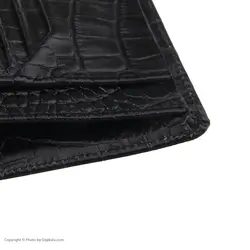 کیف پول چرم زنانه چرم سون مدلv120_k مشکی کروکودیلی - فروشگاه چرم سون