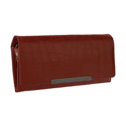 کیف رودوشی چرم زنانه چرم سون مدل Z050 رنگ قرمز کروکودیلی - فروشگاه چرم سون