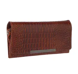 کیف رودوشی چرم زنانه چرم سون مدلZ050 رنگ عسلی کروکودیلی - فروشگاه چرم سون