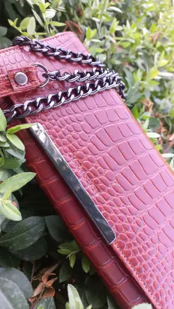 کیف رودوشی چرم زنانه چرم سون مدلZ050 رنگ عسلی کروکودیلی - فروشگاه چرم سون