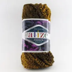 کاموا بوکله _ کد 5576 قهوه ای و خردلی