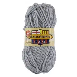 کاموا ضخیم بارسلونا کلاسیک خاکستری روشن _ کد 605