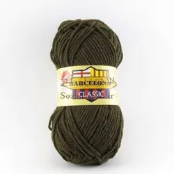 کاموا ضخیم بارسلونا کلاسیک قهوه ای _ کد 604