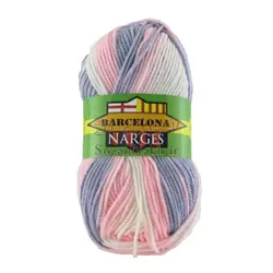 کاموا سه رنگ بارسلونا نرگس صورتی طوسی _ کد 652