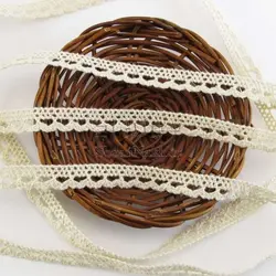 نوار (تور) کتان قلاب بافی یک طرفه باریک _ کد 13