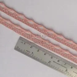 نوار (تور) کتان قلاب بافی یک طرفه گلبهی _ کد11