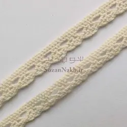 نوار (تور) کتان قلاب بافی یک طرفه_کد 2
