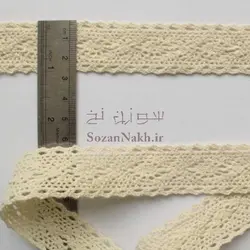 نوار (تور) کتان قلاب بافی دو طرفه _کد 1