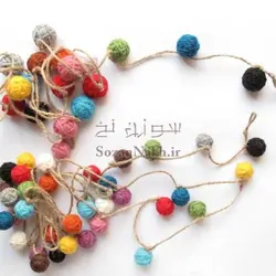 ریسه کنفی با کلاف کاموا