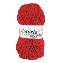 کاموا ضخیم اوزای ویکتوریا (طنابی) _قرمز دانه اناری کد 403