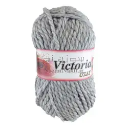 کاموا ضخیم اوزای ویکتوریا (طنابی) _خاکستری روشن کد 410