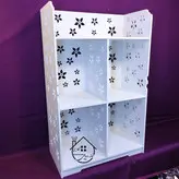 استند کتابخانه سه طبقه طرح گل