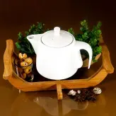 قوری سرامیکی چینی لیمون آراد درجه یک سفید