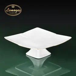 دیس شیرینی لاله پایه دار خط طلا